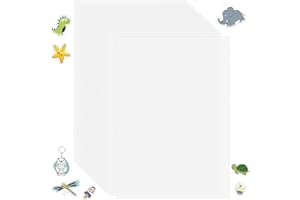 L&W LUCK Schrumpffolie Set,20 Stück A4 Shrink Plastic,Schrumpffolie zum Basteln für Schrumpffolie Bedruckbar,Schlüsselanhänger DIY (Stil 1)