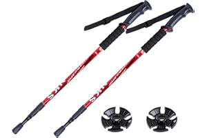 2 X Hikehobby® Antishock With Handle Trekking Walking Hiking Stick Pole