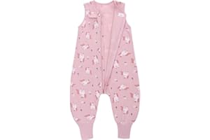 MIRACLE BABY Baby Sleeping Bag with Legs 100% Cotton Wearable Blankets 0.5 TOG Sleeveless Baby Sleep Sack Toddler Infant Unisex Baby Sleeping Bag for Boys and Girls 24-48 Months (Pink Horse)