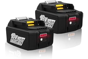 Energup 2 sztuki 18 V 8000 mAh akumulator zamienny do akumulatora Makita 18 V BL1860 BL1860B BL1850B BL1850 BL1840 BL1830 BL1815 194205-3 LXT-400 z LED