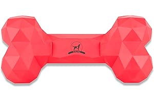 RIOLINO MIT DER PFOTE DIREKT INS HERZ Chew Toy for Dogs Chew Bone Robust and Durable Dog Toy Against Boredom Made of Natural Rubber for Aggressive Chewing - Fillable, Robust and Good for Dental Care Colour: Red, Size: M