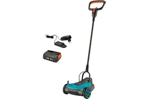 Gardena batteridriven gräsklippare HandyMower 22/18 V P4A Ready-to-Use Set: Handgräsklippare för gräsmattor på upp till 50 m²