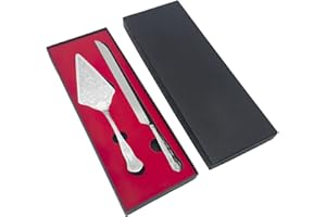 Acemall Set de 2 Servidores de Tartas de Acero Inoxidable Espátula Dentada Cortadora de Pasteles Rebanador de Postre, Acero Ioxidable, para el Compromiso de la Fiesta de cumpleaños del Aniversario