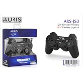 Auris ARS-JS3 &Ccedil;ift Titreşim Motorlu PS3 Wireless Kablosuz Oyun Kolu Gamepad Joystick, Siyah