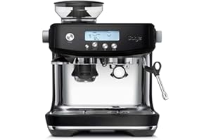 Sage Barista Pro - Cafetera Profesional con Espumador de Leche Manual y Molinillo Cónico Integrado - 30 Ajustes de Molienda, 1650 Vatios - Incluye Jarra para Leche y Prensador - Trufa Negra