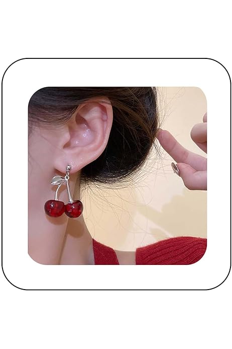Orecchini Pendenti A Forma Di Ciliegia 3D - Divertenti E Colorati, Regalo Perfetto Per Donne E Ragazze - Foto 4