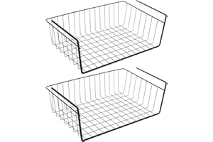 NOBILE LOVELYCARE Cestelli sottoripiano portaoggetti 30x25x14 cesto sotto ripiano NERO organizer dispensa o armadio sotto mensola tavolo o scrivania