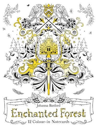 Enchanted Forest: 12 Colour-in Notecards
