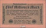  Deutsches Reich Rosenbg: 104a, Reichsdruckerei 1923 5 Millionen Mark (Banknoten für Sammler)
