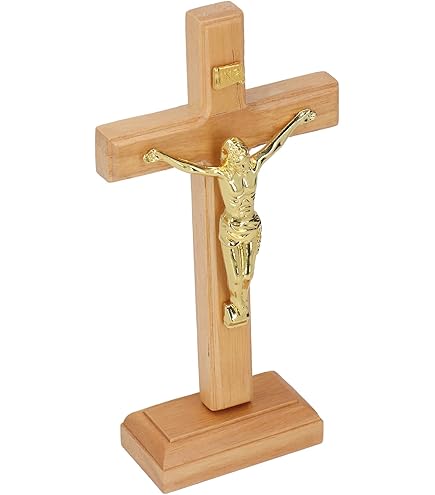 KUXBET Kruisbeeld Wandkruis Katholiek Houten Jezus Christus