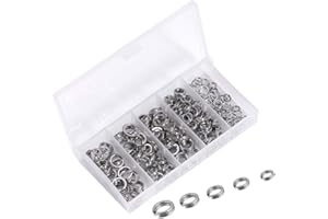 ‎COCOARM Sprengringe Angeln, Spaltringe Edelstahl Split Ring Köderring für Angeln Fischen,Angelköder Leinen Connector, mit 5 Verschiedene Größen