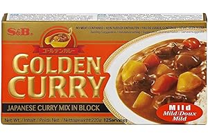 ‎S&B S&B Golden Curry mild – Japanische Gewürzmischung zur Zubereitung von Curry-Gerichten – 1 x 220 g