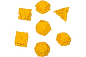 CZYY DND Lot de 7 dés à fromage polyédriques imprimés en 3D parfaits pour les donjons et dragons, Pathfinder, RPG, MTG