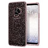 Spigen Coque Samsung Galaxy S9, [Liquid Crystal Glitter] TRANSPARENTE SOUPLE SILICONE PAILLETTE [Rose Quartz] Coque Housse Etui pour Samsung Galaxy S9 - (592CS22832)