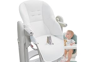FIRULAB Funda para silla de comedor para bebé, almohadilla para silla alta de cuero PU, cómoda almohadilla para cojín para silla alta para bebé, funda de repuesto para Peg Perego Tatamia