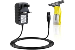 BUZUYIWAR 5.5V Charger for Karcher Window Vac Cleaner WV1/ WV2 / WV5/ WV55/ WV60/ WV70/ WV75/ WV1 Plus/ WV2 Plus/ WV60 Plus/ WV75 Plus/ WV5 Premium WV Classic Window Vacuum Cleaner Plug Power Lead (UK Plug)