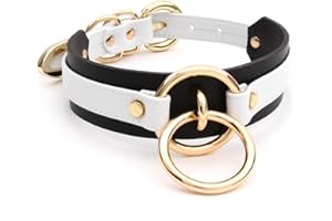 lalatia Handmade Women O Ring Faux Leather Choker