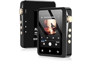 Fanvace HiFi MP3-Player mit Bluetooth 5.3, verlustfreier DSD-High-Resolution-Digital-Audio-Musikplayer, tragbarer 64-GB-Audio-Player mit 2,8-Zoll-Touchscreen, unterstützt bis zu 256 GB