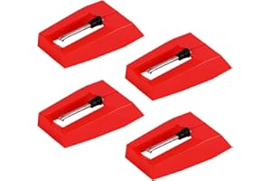 AESTUSTHERI 4-Pack Record Player Needle - Turntable Needles - Replacement Stylus - Ruby Tip - for Crosley, Ion, Jensen, Bush, Teac - Vinyl Record Player - LP - Phonograph