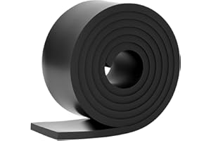 NUTKIT Bande de Caoutchouc, 40mmx5mmx1m Tapis Caoutchouc Néoprène, bande de protection caoutchouc, Ban-de Caoutch-ouc Solide, pour Joints Protection Contre Les Vibrations, Couverture, Bricolage