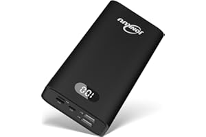 JONKUU Powerbank 26800mAh Handy Externer Akku Klein LCD Tragbares Ladegerät Mini Hohe Kapazität Akkupack Dual USB Ports mit Type C Eingang Externer Batterie Pack für iPhone iPad Samsung Niendo Switch