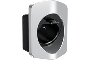 Tera Soporte EV para Conector Tipo 2, Soporte de Pared & Porta-Cables para Cables de Carga de hasta 7,5 m, Material Robusto y Resistente a la Intemperie, Accesorio Organizador Blanco