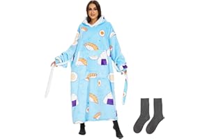 Gogola Oversized Hoodie Decke Damen，Verlängern Decken Hoodie,Extra Dick und Warm Deckenpullover，Blanket Hoodie Geeignet für Männer, Frauen und Teenager