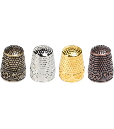 8 Dés à Coudre En Métal Vintage - Protection Doigts Pour Couture Main, Matelassage