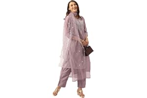 KARTUTVA Kurta-Set für Damen mit Dupatta indischen Partykleidung Kurti Tops mit Palazzo Hosen Set