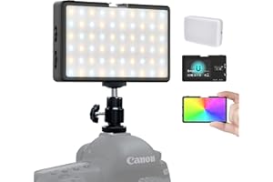 Led RGB Vídeo, Moman Antorcha Fotografia con Función Power Bank 2500K-9000K CRI 96+, Foco Luz Color para Cámara DSLR Canon Sony Nikon Portatil 187g Carga por Tipo C, Antorcha-Led-Video-Fotografia-RGB