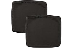 JORTUIO Housse De Coussin Exterieur Impermeable pour Salon De Jardin, Lots De 2/4 Housse Assise Salon De Jardin avec Fermeture Éclair, Amovibles pour Intérieur Et Extérieur, Terrasse(Color1,60x55x10cm2pcs)