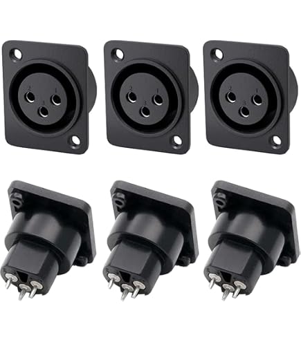 4 Connettori XLR Femmina A XLR Maschio Passanti Per Pannello – Adattatori Audio Universali