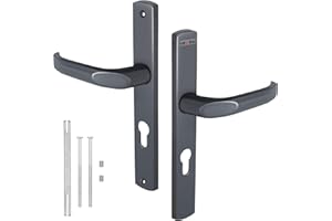 KOTARBAU® Poignée de Porte Universelle 72 mm - Cylindre Profilé en Aluminium - Longue Poignée Anthracite pour Porte Intérieure et Extérieure