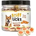 Sniff & Licks Dog Treats, Tiny CHIP for Adult Dog and Puppy with Carrot & Goat Milk Flavour, 220g (Pack of 1)