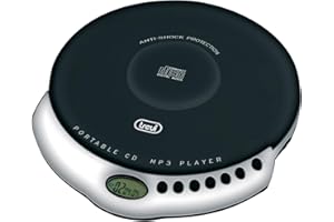 Trevi CMP 498 Personal CD player Noir - Lecteurs de CD (LCD, 149 mm, 25 mm, 133 mm, Noir, AA)