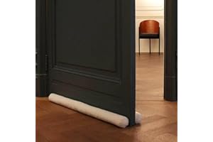 Rori Boudin de Porte Double 80 cm - Protection Contre la Traction et le Bruit - Joint de Bas de Porte Beige - Rond - Différentes