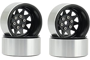 Ocnvlia 4 StüCke Tiefer Teller Wagon 1.9 Metall Beadlock Rad Naben Felge für 1/10 RC Crawler Axial SCX10 90046 TRX4 D90,4