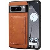 Microcase Google Pixel 9 Pro ile Uyumlu Kartlıklı Standlı Deri Kaplama Kılıf-AL5138 (Siyah)
