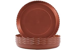 TStarJungle 5 Pack Plant Saucers, Flower Pot Drip Trays for Indoor/Outdoor Plants Garden Saucers Plant Pot Saucer Trays, Surface Protection for Household Plants - 40cm