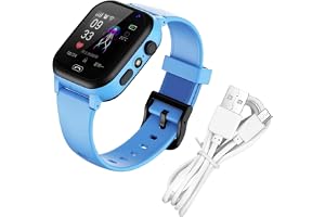 Kids SmartWatch Phone - GPS Plats Smart Watch, laddningsbar batterisäkerhetsspårare | Barn ringer och meddelar smartur för pojkar flickor bärbara kommunikationsenheter skolresor utomhus