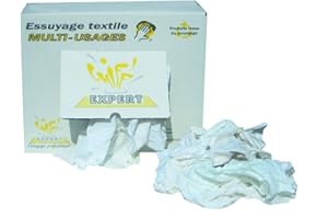 TOPCAR Chiffons coton blanc mi-fin à épais 10kg Global Hygiène