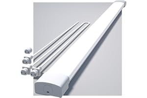 ‎MODLICHT Modlicht LED Feuchtraumleuchte 120cm 5000K Kalteweiß 36W 3960LM, Deckenleuchte Röhre in Reihenschaltung, IP65 Wasserdicht Feuchtraumlampe für Werkstatt Keller Bad Büros Lager Garage