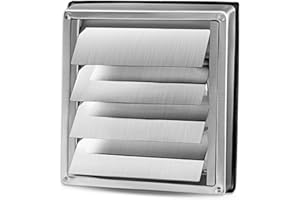 WeCooper Griglia di ventilazione in acciaio inox, 100 mm, 125 mm, 150 mm, lamelle mobili (150 mm)