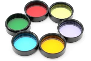 XCCYG 6 x 1.25" Eyepiece Filter Kits Telescope Accessories Optical Eyepiece Lens Colored Planet Moon Filter and Moon Telescope Filter Kit