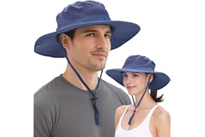 EINSKEY Sombrero de sol refrescante para hombres y mujeres, sombrero de ala ancha plegable con cola de caballo ajustable para pesca y senderismo