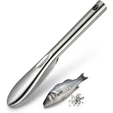 Orret Home Paslanmaz Metal Balık Pulu Ayıklayıcı Balık Temizleyici Tırtıklı Dişli Balık Pulu Kazıyıcı Ergonomik El Tipi Balık