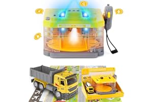 Otto Car Wash Toy Playset, With Push And Play Mixer Truck - Stimulate Real Car Washing Experience With Lights, Steam Spray, Sound, Voice Call System – Comes With Activity Waterproof Foldable Car