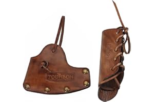 TOURBN TOURBON Deluxe Leather Axe Head Cover with Adjustable Hatchet Handle Guard for Outdoor Camping