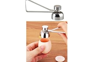 KIRALOVE Apri uovo alla coque crudo visto in tv taglia uovo egg topper cutter acciaio inox idea originale cucina colazione utensili domestici tagliapunta preciso rapido
