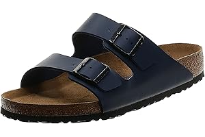 BIRKENSTOCK Męskie sandały Arizona Birko-Flor Nubuk, niebieskie